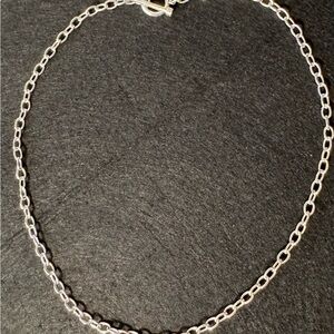 Silver Rhodium Charm Holder Toggle Close 20” Chain Necklace